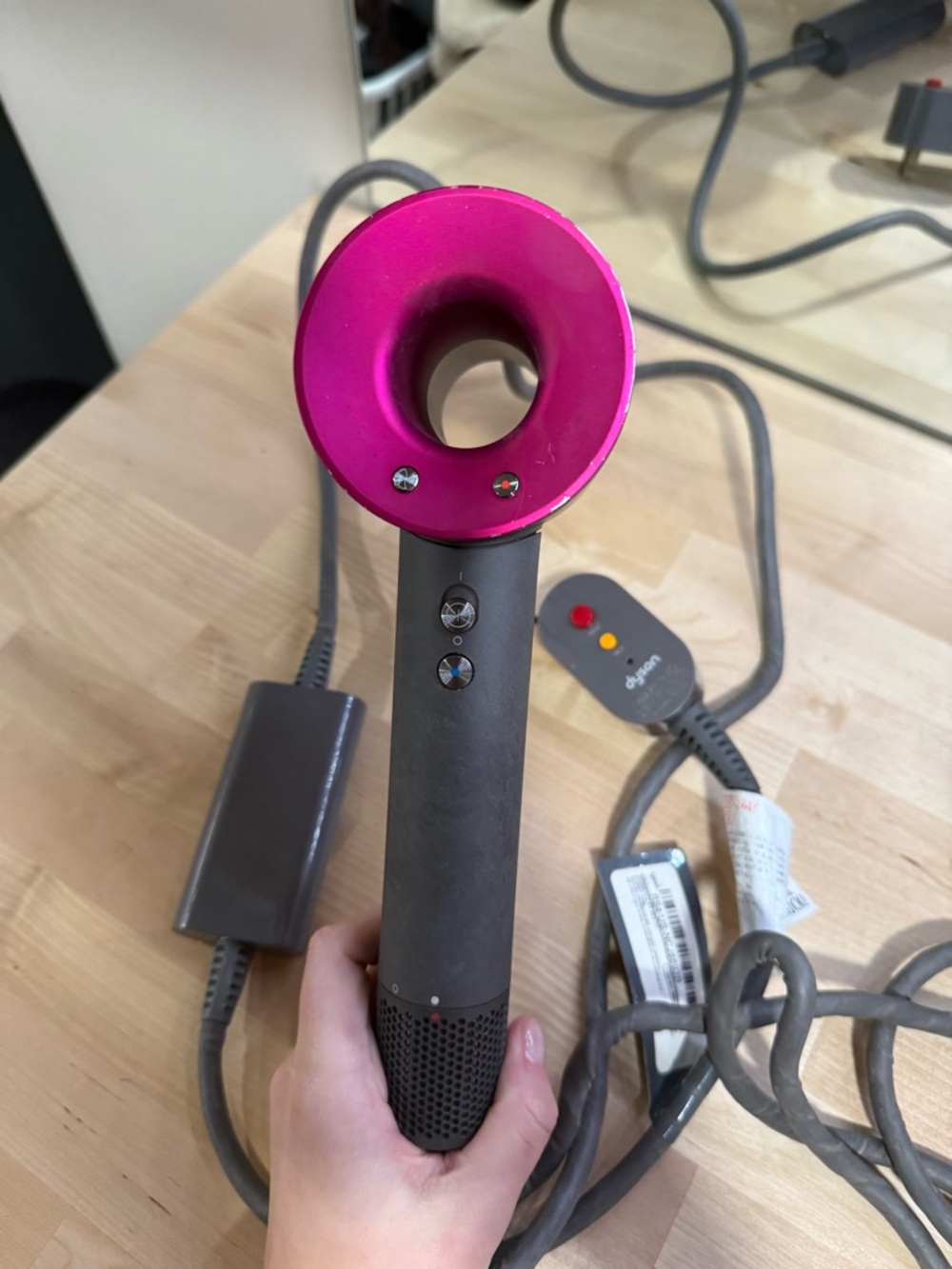 Pre loved - Dyson Hair Dryer in Fuchsia and Gray